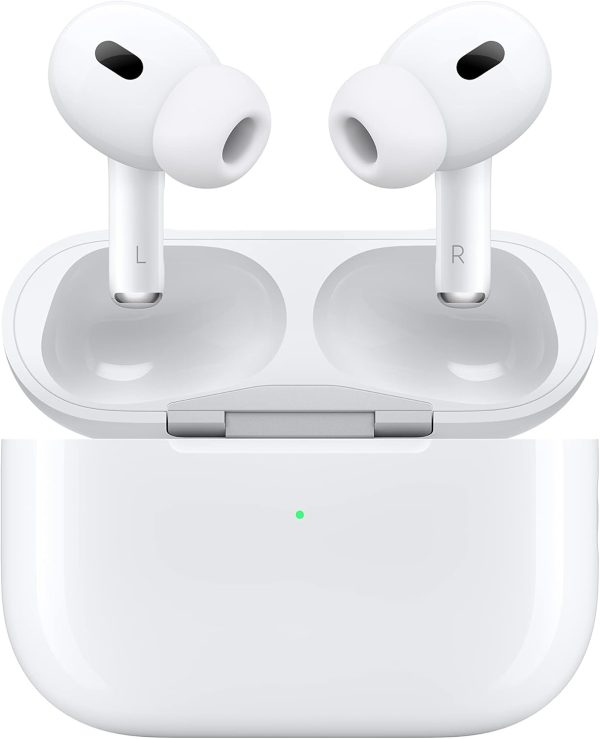 Apple AirPods Pro 2 Wireless Earbuds, Bluetooth Headphones, Active Noise Cancellation, Transparency, Personalized Spatial Audio, High-Fidelity Sound, H2 Chip, USB-C Charging