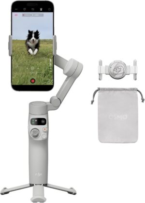 Big Summer Sale Limited Time Offer AED 99د.إ：DJI Osmo Mobile 7P Gimbal Stabilizer for iPhone, Android, Native Tracking, 3-Axis Phone Gimbal, Built-in Extension Rod & Tripod,...