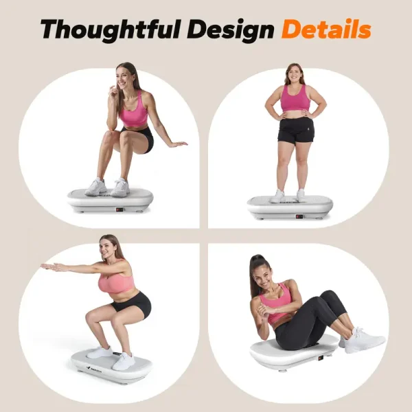 MERACH High-Power Vibration Plate Exercise Machine,440lbs Weight Capacity, Bluetooth Remote Control, 4 Workout Modes for Home Gym Fitness Equipment