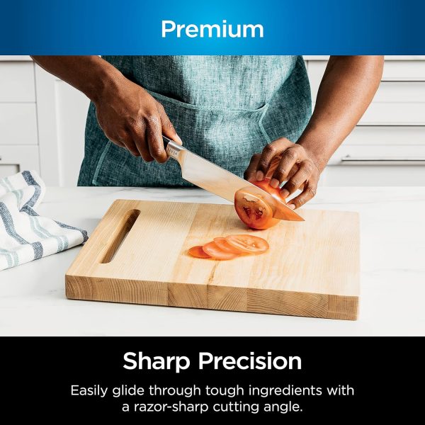 Summer Final Clearance Just AED 89د.إ:Ninja K32012 Foodi NeverDull Premium Knife System, 12 Piece Knife Block Set with Built-in Sharpener, German Stainless Steel Knives, Black