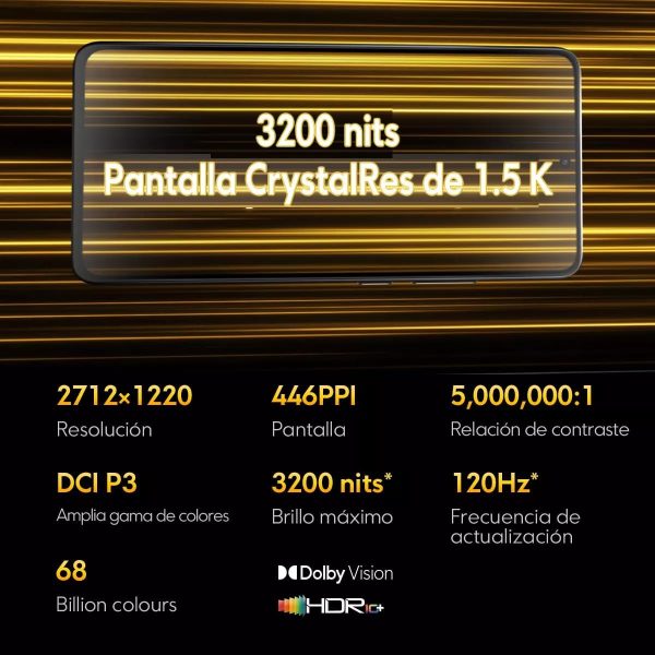 Xiaomi Poco X7 PRO 5G + 4G LTE (for Tmobile Mint Tello & Global) (512GB + 12GB) Ai 6.67" 50MP Gamers Phone NFC Dual sim Unlocked Model 2412DPC0AG (Yellow)